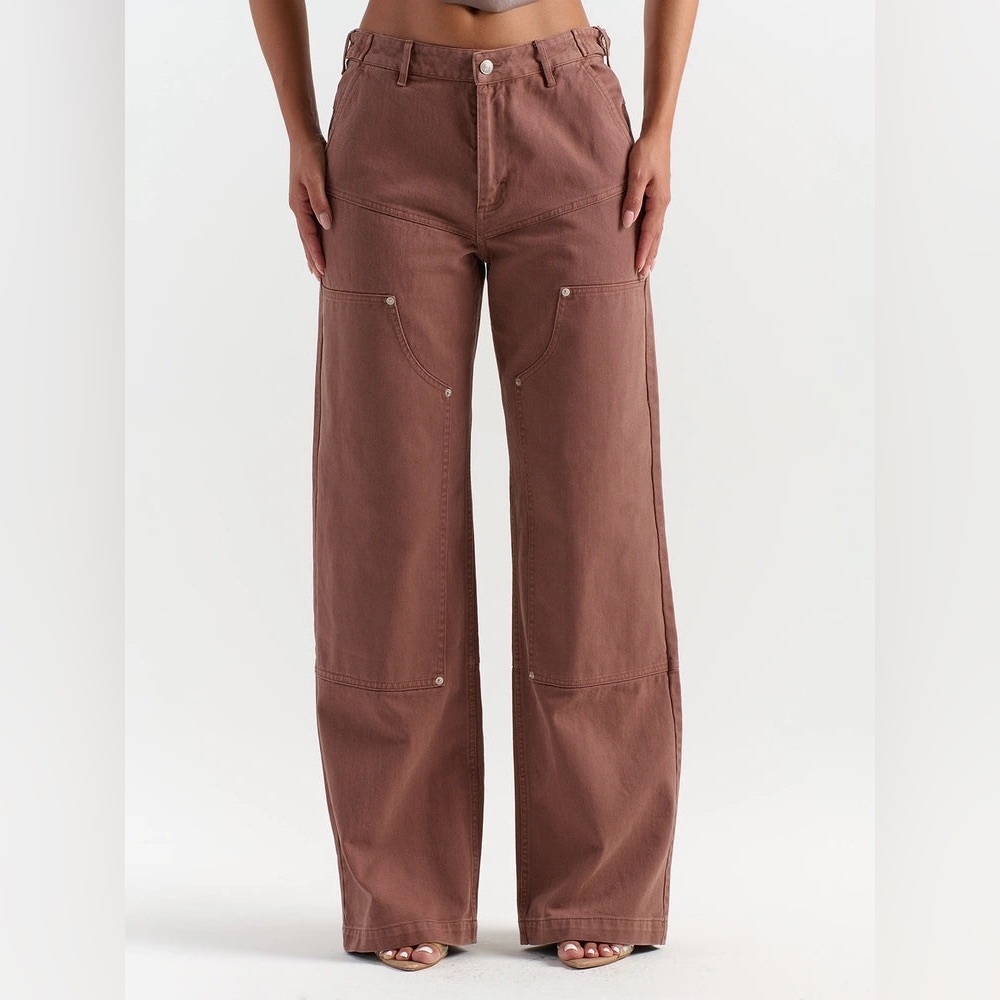 PATCH WIDE-LEG JEANS